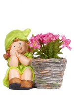 Load image into Gallery viewer, Gnome Girl Doll Planter
