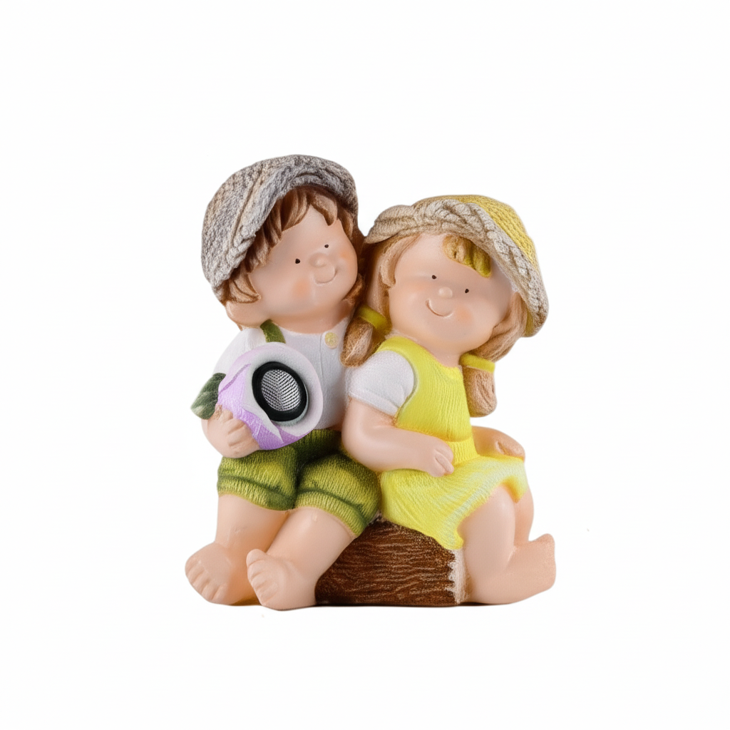 Boy and Girl Doll Sitting Together